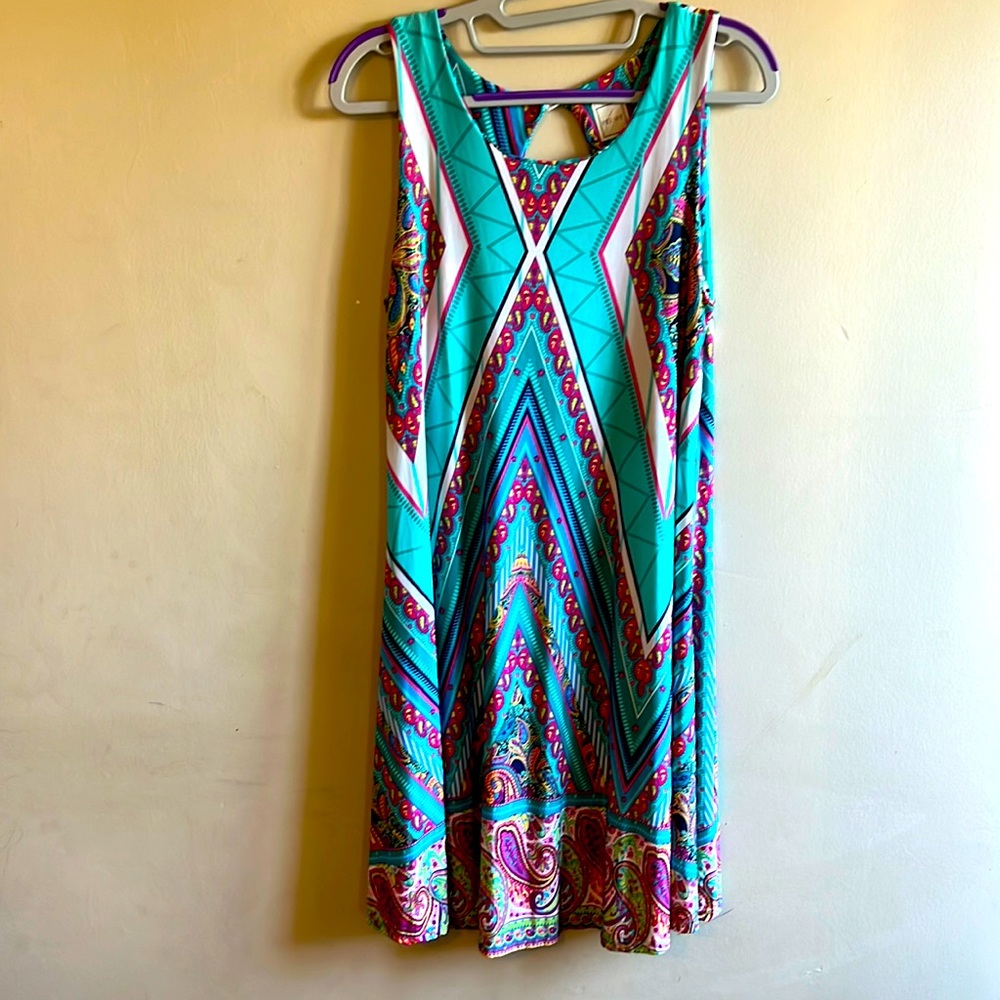 New Hershe Dress Women S Boutique Sundress Cutout Tank Flowy Relaxed